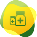 Ikona dvoch balení lieku na ilustráciu vysokých dávok simetikónu, liečiva lieku Espumisan.